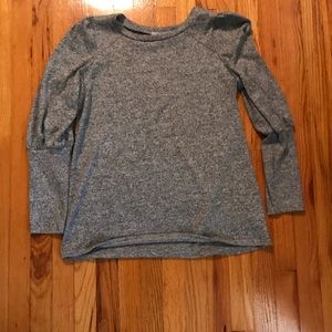 White Birch Xl marled black and white sweater.